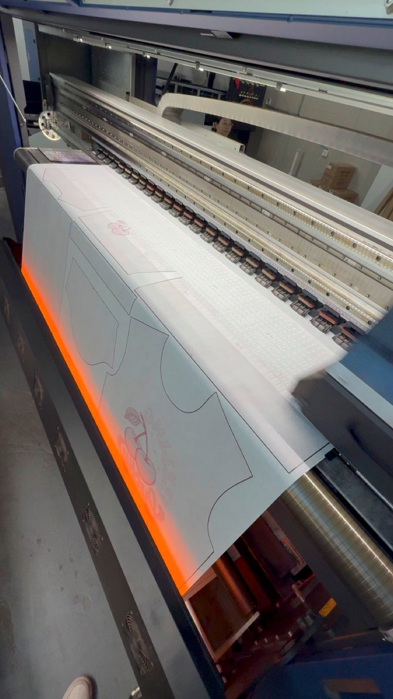 Digital printing equipment operating inside the KSM company-owned factory
