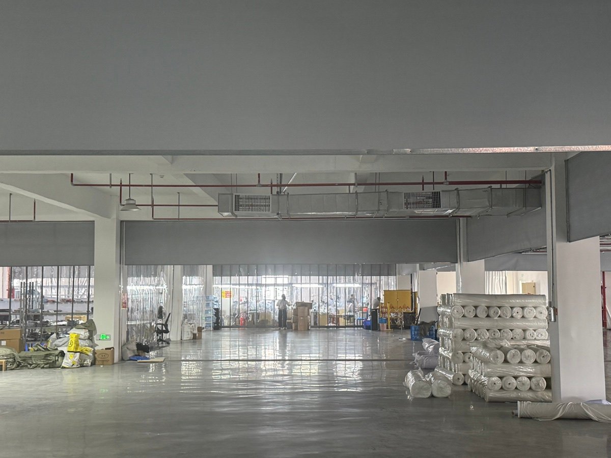 Wide view of KSM company-owned printing and material preparation floor
