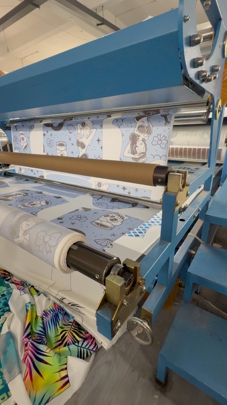 Print transfer production inside the KSM company-owned factory