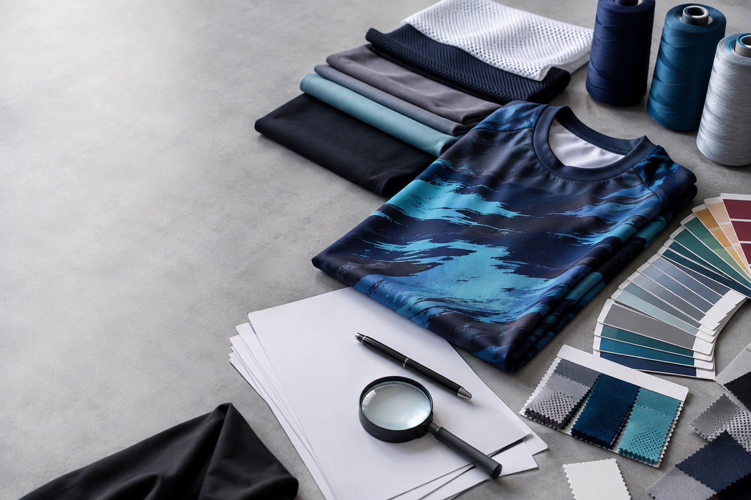 Illustrative printed apparel sourcing and development resources