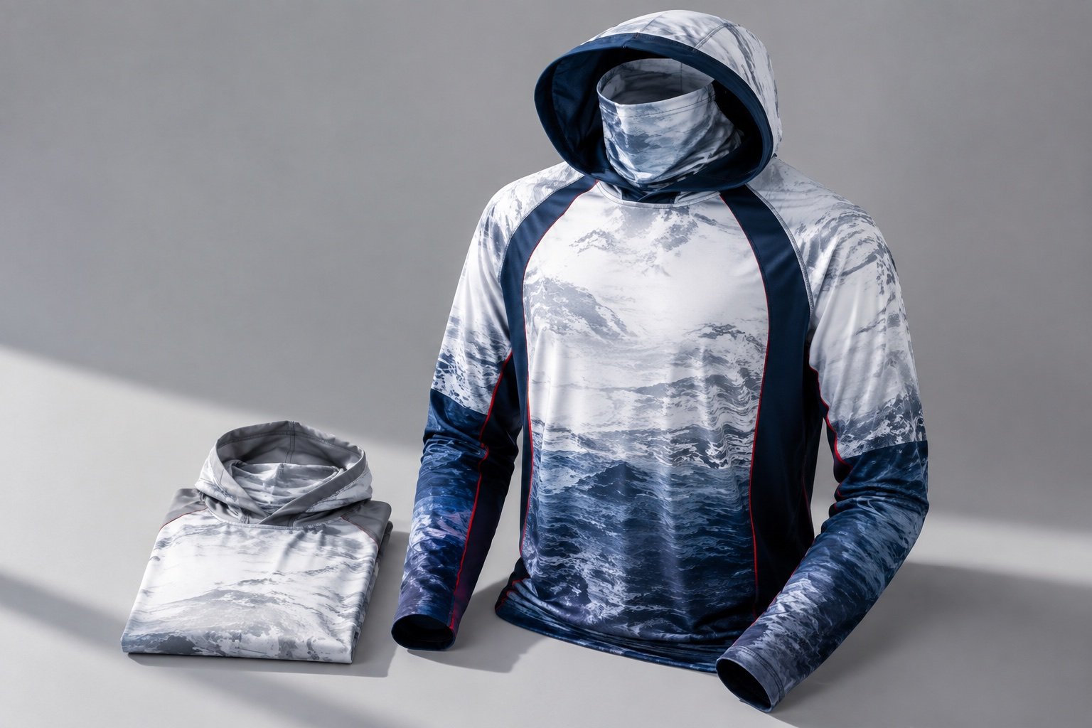 Illustrative custom printed outdoor performance top