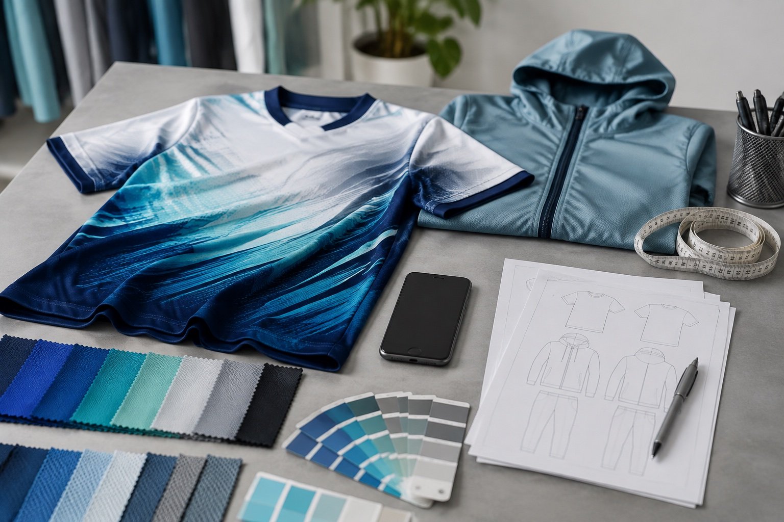 Illustrative custom apparel project brief preparation